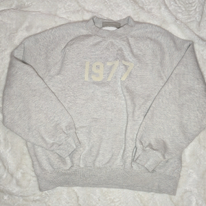 Fear of God Heather Gray Sweatshirt with Cream 1977